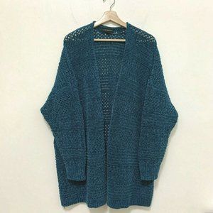 Lane Bryant 26 28 Cardigan Chunky Loose Knit Teal